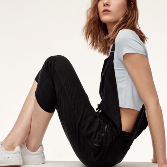 Aritzia Wilfred Free Valletta Overalls in Black - Picture 1 of 11